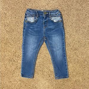 Zara Baby Boy Blue Jeans. Size 18/24 months. The waistband has elastic.